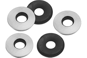 PATIKIL 304 Stainless Steel EPDM Bonded Sealing Washers, 50 Pieces 6.3x16mm Neoprene Rubber Washers Bonded Sealing Gasket for