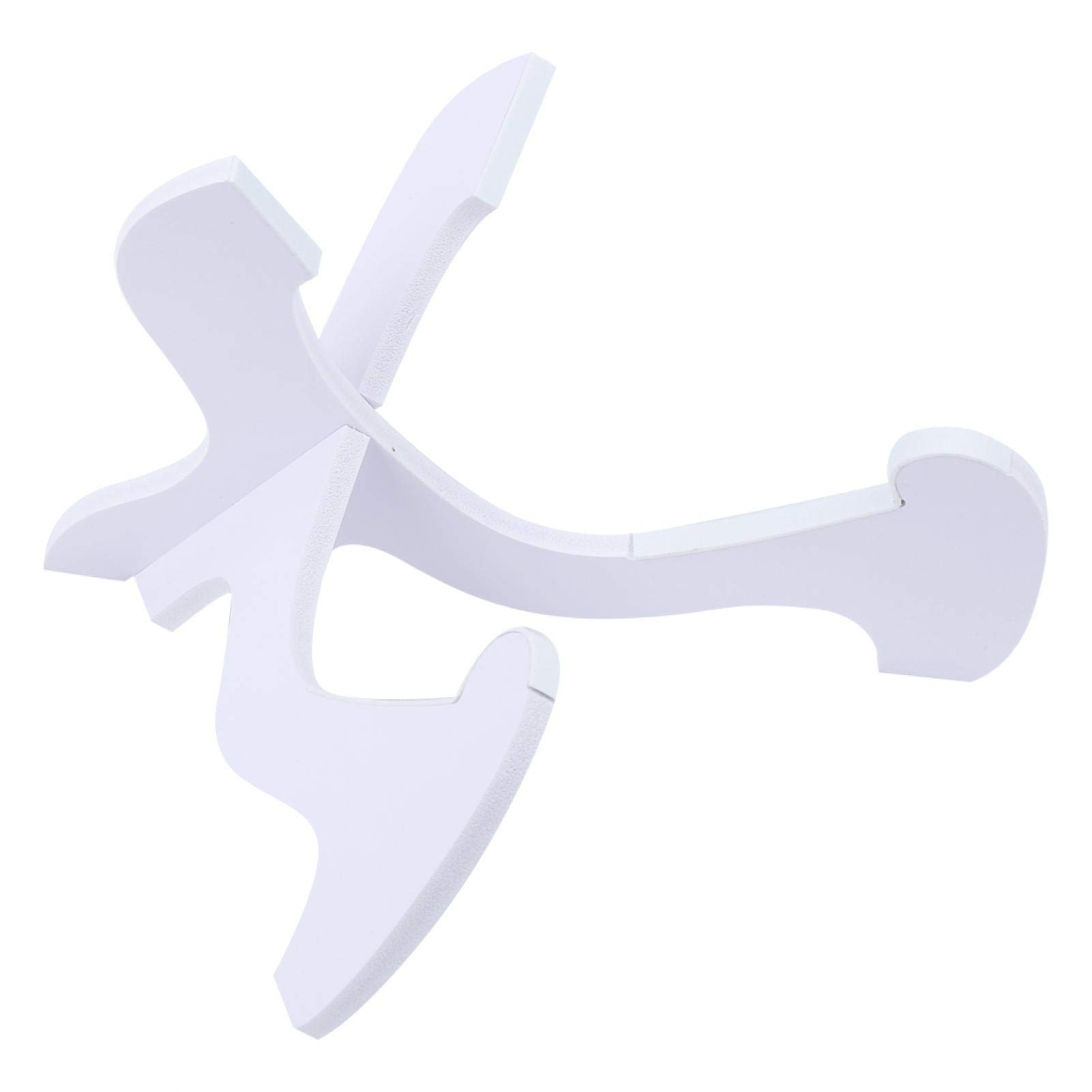 Aukson Ukulele Stand, PVC White Instrument Stand Folding Portable Stand Lightweight Mandolin Vertical Rack Holder for Small String Instruments