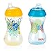 Nuby 2-Pack Designer Series No-Spill Clik-It Cups with Spout, 10 Ounce, Colors May Vary
