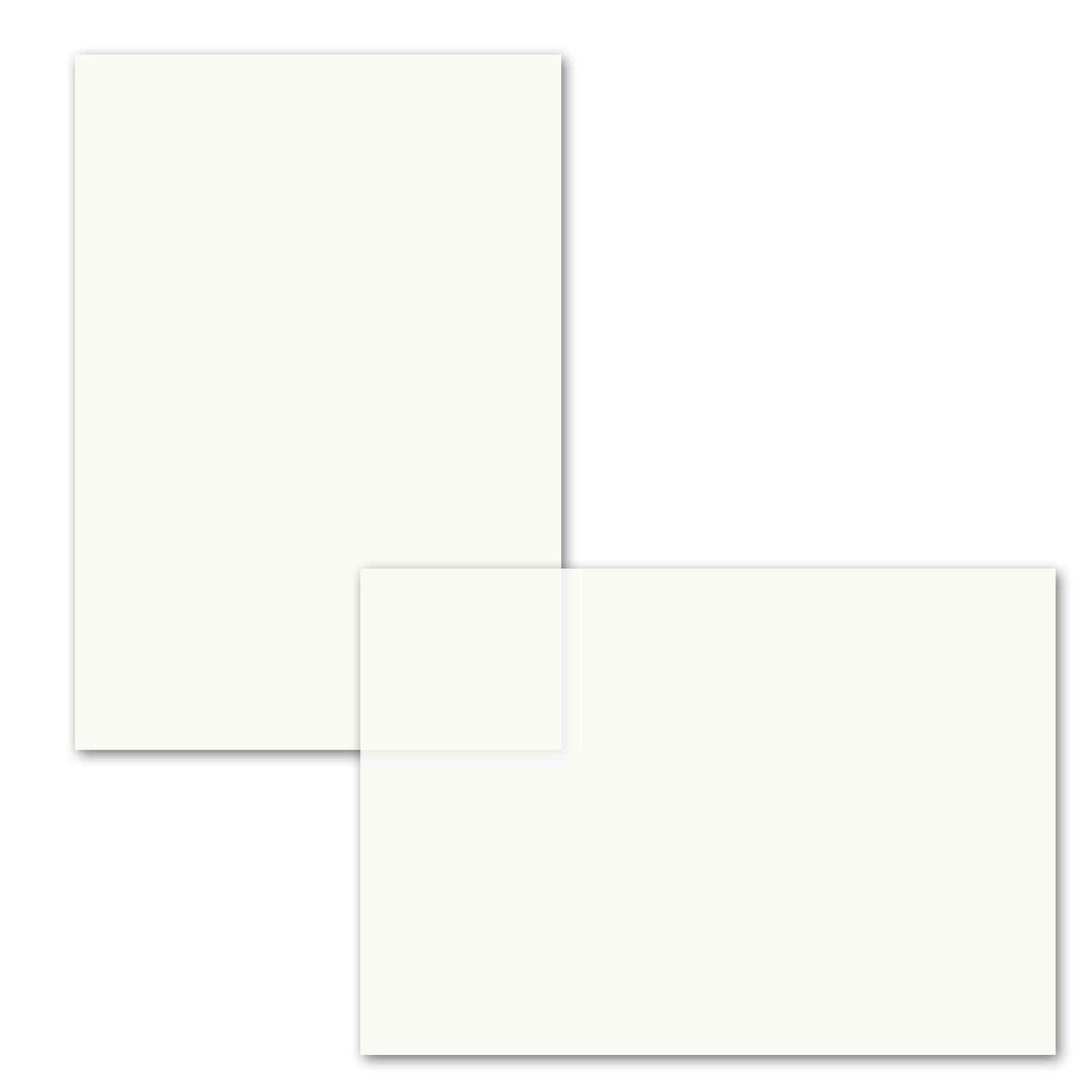 Transparent White Insert Paper A5 146 x 208 mm No Fold (5) – Paper with 92g/m²/with Colourful Collection Gift. A5 Weiß Transparent