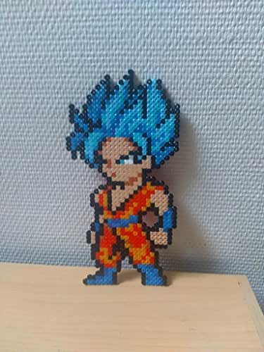 Sprite Goku - SSJB - Dragon ball super - Hama beads - Pixel art: Amazon