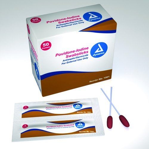 Povidone Iodine Swabstick Bx/50 - World Wide Shipping