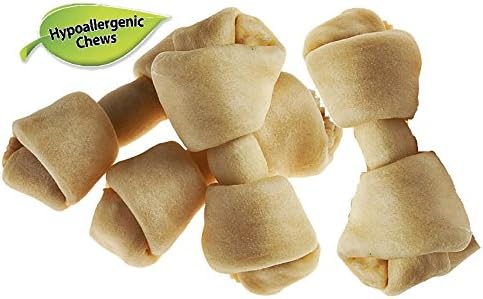 (4 Pack) Tasmans Bison Rawhide Small Bones, 4-5 Inches each
