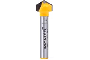 Yonico V Groove Router Bit 120 Degree X 1/2-Inch Diameter 1/4-Inch Shank 14994q