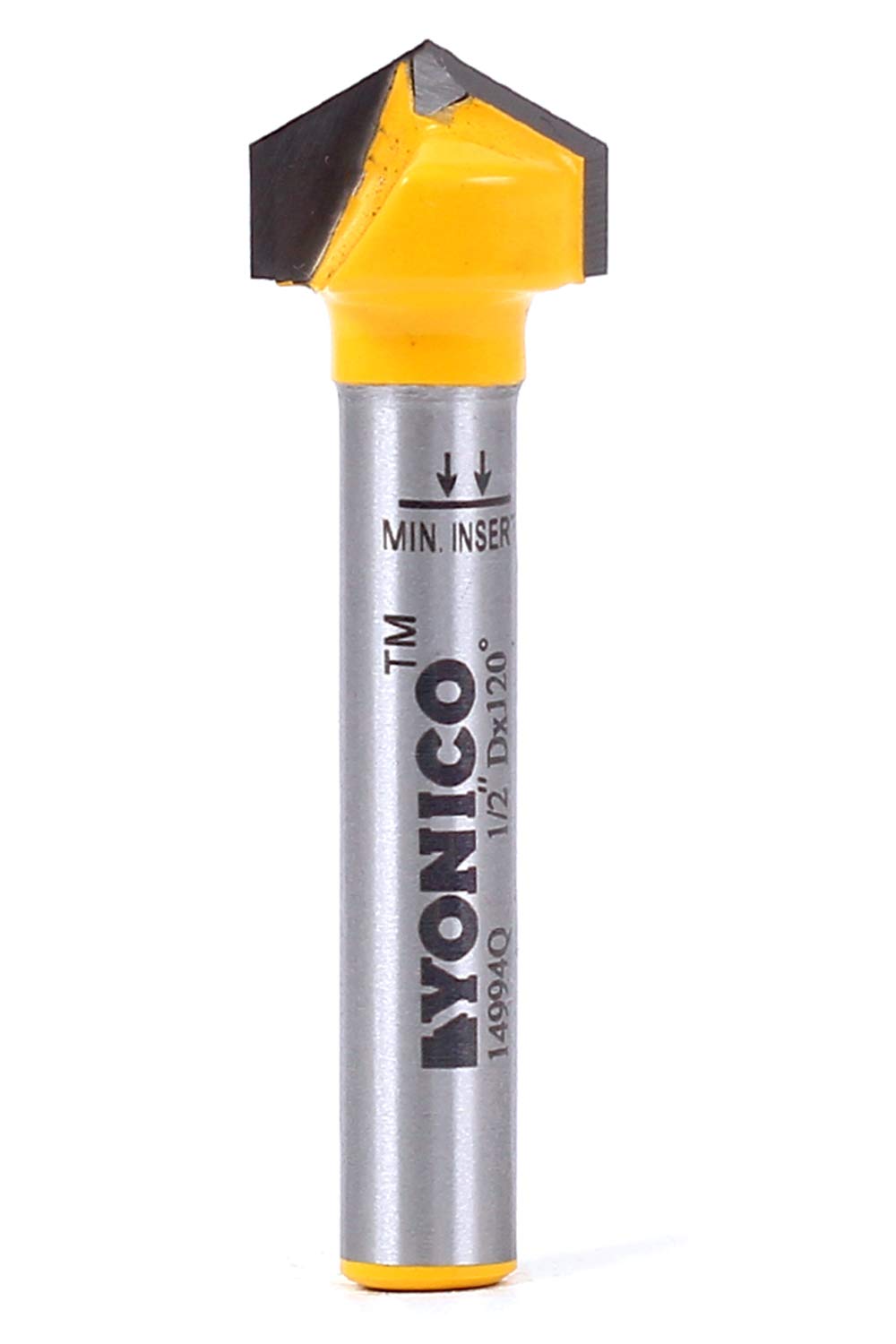 YONICO Router Bits V Groove 120 Degree X 1/2-Inch Diameter 1/4-Inch Shank 14994q — image 1