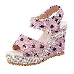 ZBYY Womens Wedge Sandals Open Toe Tie Lace Up