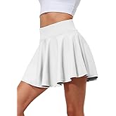 Hiwzffy Pleated Tennis Skirts for Women High Waisted Golf Skorts Tummy Control Skirts with Shorts Pockets Lightweight