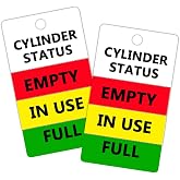 Cylinder Status Tags, Full in Use Empty, 4x2 in Cardboard Signs, 100 Pcs | Cardboard status sign tags track Full, In Use or Empty gas cylinders at a glance for shops, plants and job sites, 100 pack