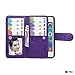 iPhone 5C Case, xhorizon TM FLK Premium Leather Folio Case [Wallet Function] [Magnetic Detachable] Fashion Wristlet Purse Soft Flip Multiple Card Slots Case Cover for iPhone 5C (Purple)