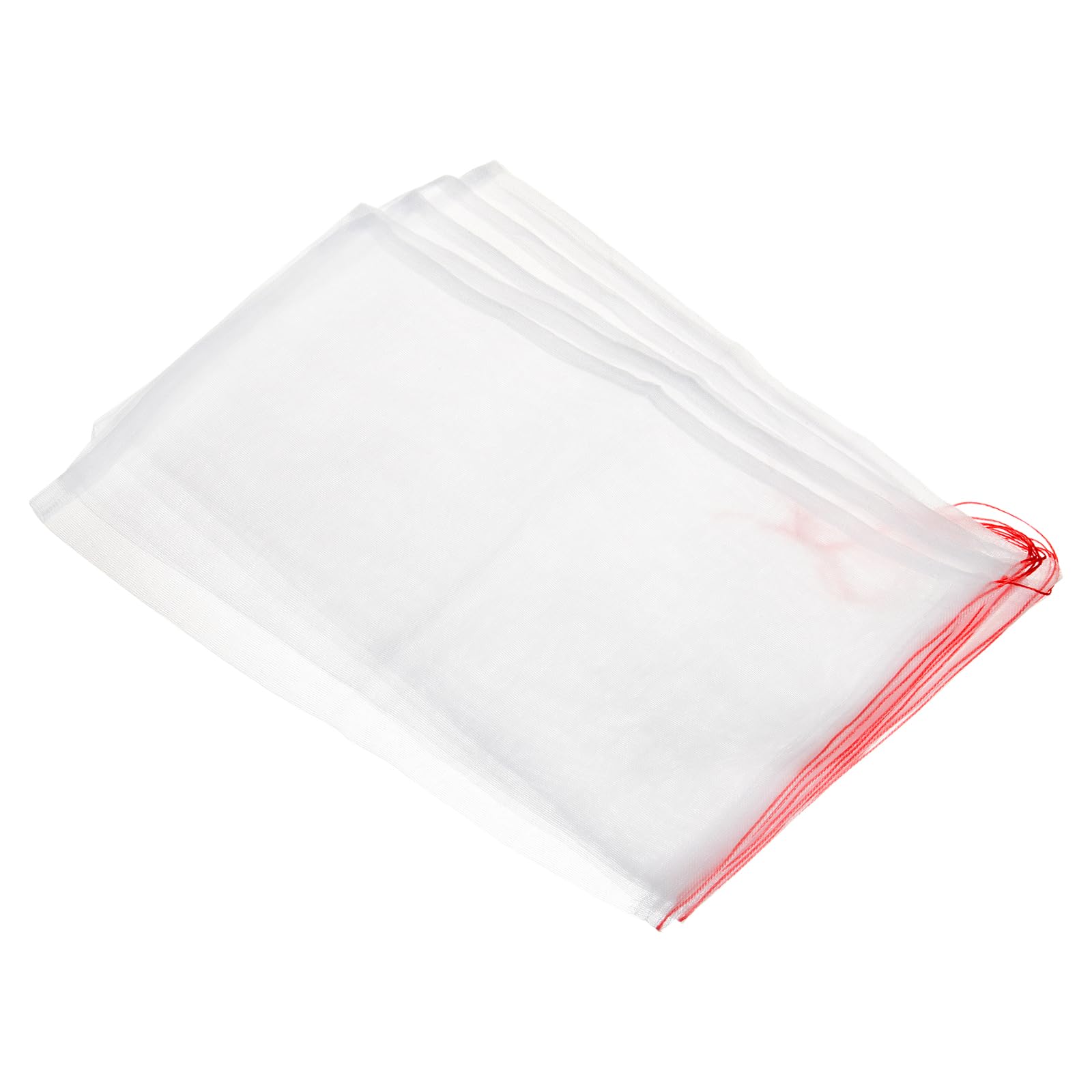 PATIKIL Aquarium Filter Media Bags 45x30cm 10 Pack Fish Tank Mesh Bags with Drawstrings White