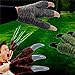 Jurassic Paradise 2Pcs Dinosaur Claws + 150Pcs Dinosaur Stickers，Dinosaur Toys for Dinosaur Party Supplies,Dinosaur Toys for Kids and Adult (Gray)