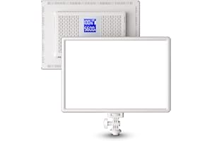 RALENO Led Video Light, Built-in 4000mAh*2 Battery 3200-5600K CRI95+ 0-100% Brightness Adjustment on Camera Light, for Vlog Lighting Video Conference YouTube Studio Photography