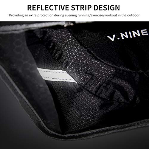 V.NINE Waist Pack for Women Men Running Belt Sport Fanny Pack for Gym Marathon Cycling (Black)