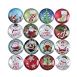 WARMBUY Set of 16 Refrigerator Magnets for Christmas Party Favor Gifts