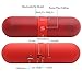 Wireless Bluetooth Speaker Portable Outdoor Stereo Speaker The Pill Shape Speaker with Built-in Microphone and HD Voice (Red)