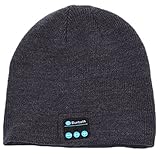 iSuperb Cool Bluetooth Wireless Music Beanie Hat With Microphone & Stereo Headphone Hands Free, Best Christmas Gift (Bluetooth Beanie Grey)