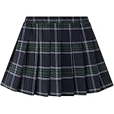 Favorland Little Girls Kids Uniform Pleated Skorts Summer Party School Tennis Skirts