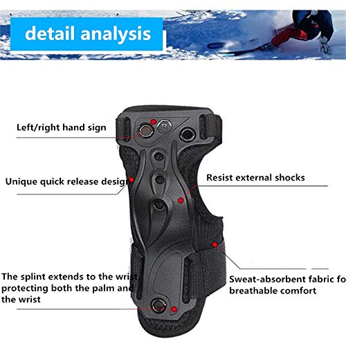 image for RONSHIN Ergonomic Design Snowboard Ski Protective Gear Glove High Stre