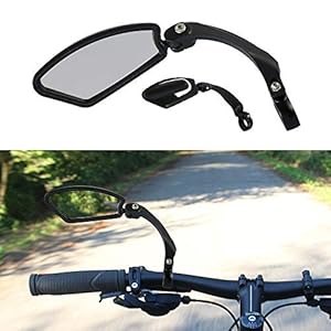 ODOMY Fietsachteruitkijkspiegel, stuur-fietsspiegel, HD, slagvast, glazen lens, verstelbaar, 360 graden draaicontrole…