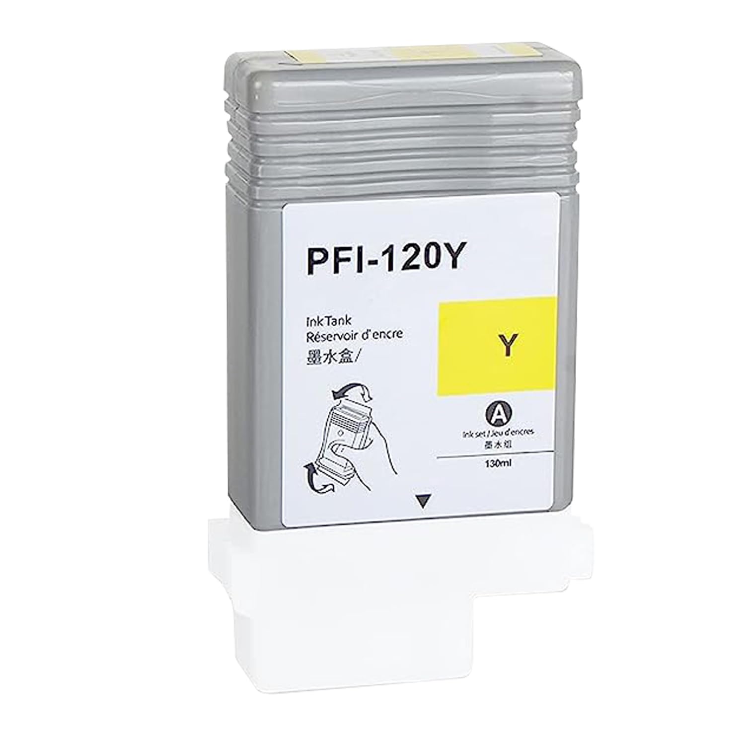 PFI-120 Ink Cartridge Pigment PFI120 Ink Tank Cartridge Yellow 130ml Compatible with Canon PFI-120 PFI-120Y PFI120Y for imagePROGRAF IPF TM-200 TM-205 TM-300 TM-305