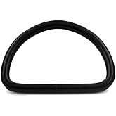 ..Metal Black D Rings Buckle D-Rings 1.5 Inches Inside Diameter for Strap Pack of 12