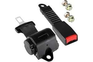 LEAPGOMAX Retractable 61" DOT Seatbelts, Universal 2 Point Adjustable Seat Belts for Golf Carts EZGO, Yamaha, Club Car, ICON, Star, Zone Golf Carts (1 Set)