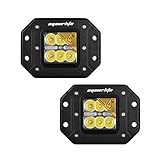 Eyourlife 2PCS 18W Spot LED Work Light Bar Driving Fog Light Cree Flush Mount LED Lights Light Pods for SUV Boat Truck Tacoma Jeep Bumper ATV UTV