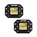 Eyourlife 2PCS 18W Spot LED Work Light Bar Driving Fog Light Cree Flush Mount LED Lights Light Pods for SUV Boat Truck Tacoma Jeep Bumper ATV UTV