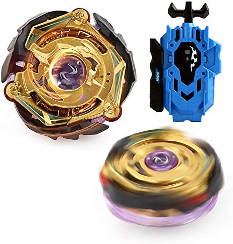 Evolution Golden Version B-74 Bey Blade Burst Starter Set Kreis Satan.2G.LP Defense Type Spinning Top with Burst B-88 Bey Launcher LR (Left & Right Turning)