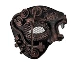 Metallic Steampunk Phantom Half Face Masquerade Mask
