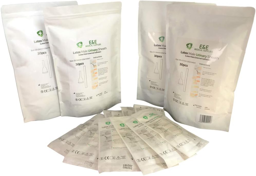 30pcs / Monthly Pack, Male Latex Urinary Sheath (Large 25mm, 30mm Diameter), Uridome, External Catheter for Men - Image 4