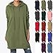 TheMogan S~3X Basic Loose Fit Pocket Pullover Hoodie Long Tunic Sweatshirts