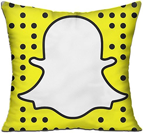 YesTown Snapchat Logo Throw Pillow Soft Velvet Core Included,18 "X 18 "
