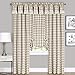 Achim Home Furnishings, Taupe & Ivory Buffalo Check Window Curtain Single Panel, 42