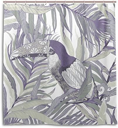 Ye Store Floral And Botanical Roll Wallpaper Shower Curtain Thicken Waterproof Mildewroof Polyester Cloth 60x72(In)