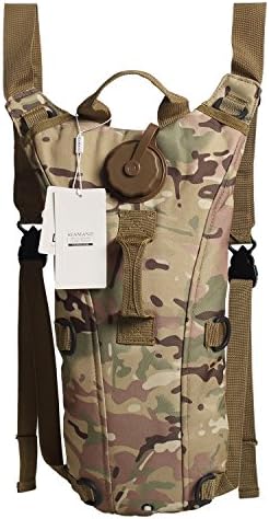 Seamand 3L Hydration System Water Bag Pouch Backpack Bladder Climbing Hiking Cp Camo