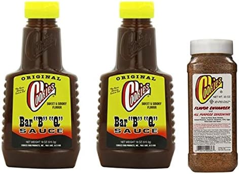 Cookies BBQ Original Barbeque Sauce Variety Pack (2) Original BBQ Sauce 18oz (1) Flavor Enhancer All Purpose Season 35oz (Variety 3 Pack)