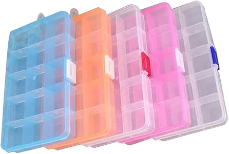 Caja de Almacenamiento de 15 Piezas de plástico Transparente, Caja de