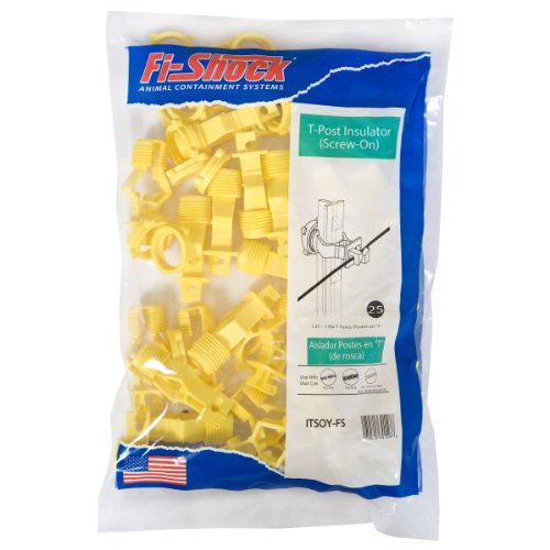 Fi-Shock ITSOY-FS Screw-On T-Post Insulator, Yellow - Thumbnail 3
