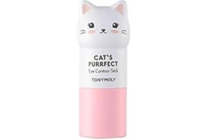TONYMOLY Cat’s Purrfect Eye Contour Stick – Under Eye Primer & Illuminator for Dark Circles, Puffy Tired Eyes – Pearlescent Brightening, 9g