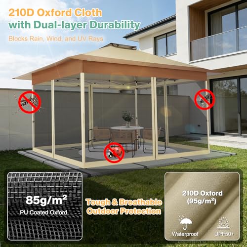 COBIZI 10x15 Pop Up Canopy Gazebo Review: Water-Resistant Shelter with Mosquito Netting image 24