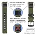 for Galaxy Watch 46mm/Gear S3 Bands, TRUMiRR 22mm 2 Pack Quick Release Canvas Nylon Watchband Genuine Leather Strap Sports Band Bracelet for Samsung Galaxy Watch 46mm Gear S3 Classic/Frontier