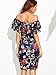 Floerns Women's Floral Ruffle Off Shoulder Party Sexy Bodycon Dress (X-Large, Navy)