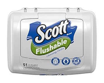 Scott Flushable Cleansing Cloths, Tub 