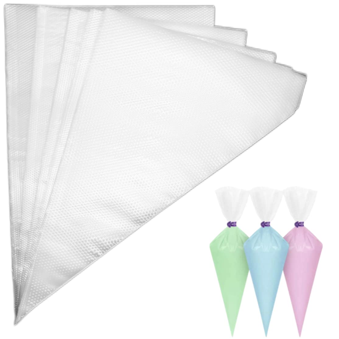 Photo 1 of Piping Bags,100pcs 12 Inch Anti Burst Disposable Cake Decorating Bags,Non-Slip Pastry Bags-Ideal for Cakes,Cream Frosting and Cookie Decorating