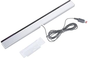 Haosie Wired Sensor Bar, Game Console Sensor Receiver, Compatible with WII WIIU