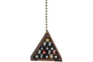 CLEMENTINE Eight Ball Billiards Pool Rack Room Ceiling Fan Light Pull
