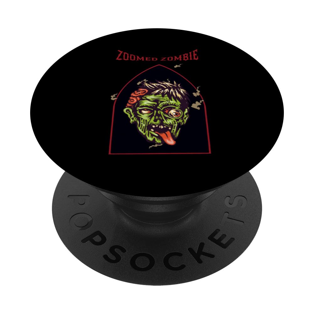 Zoomed Zombie Funny Halloween Zombie Designs Present PopSockets Swappable PopGrip