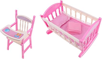 doll high chair and crib