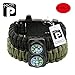TECH-P Survival Gear Paracord Bracelet Compass Fire Starter Scraper Whistle Gear Kits- 2 Pack (10